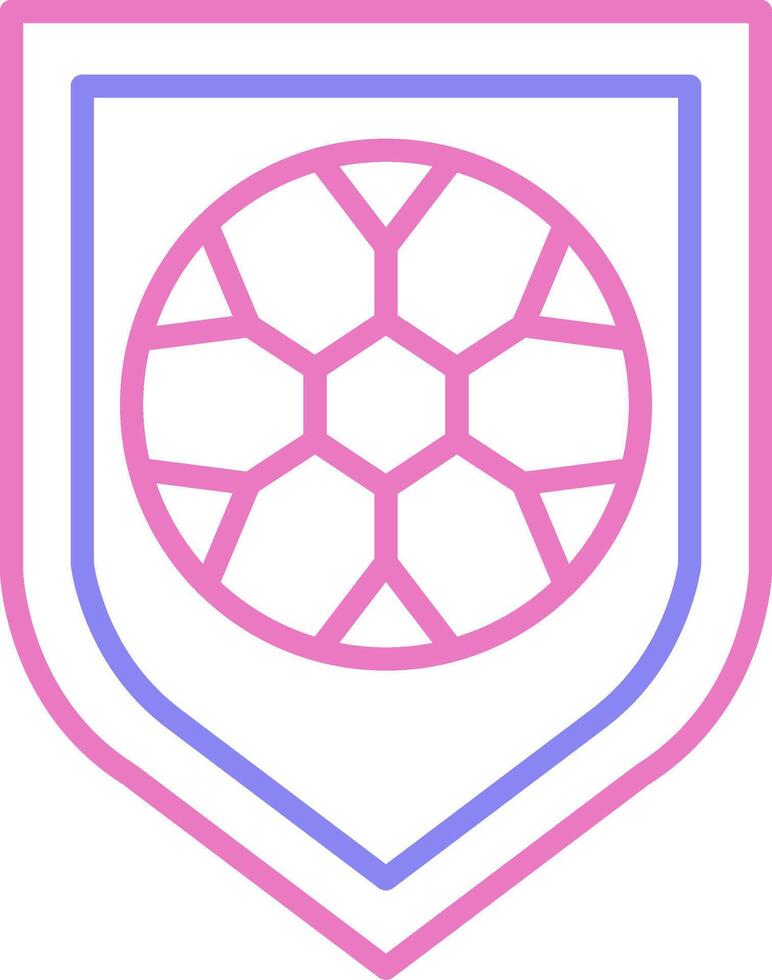 Football Badge Linear Two Colour Icon vector