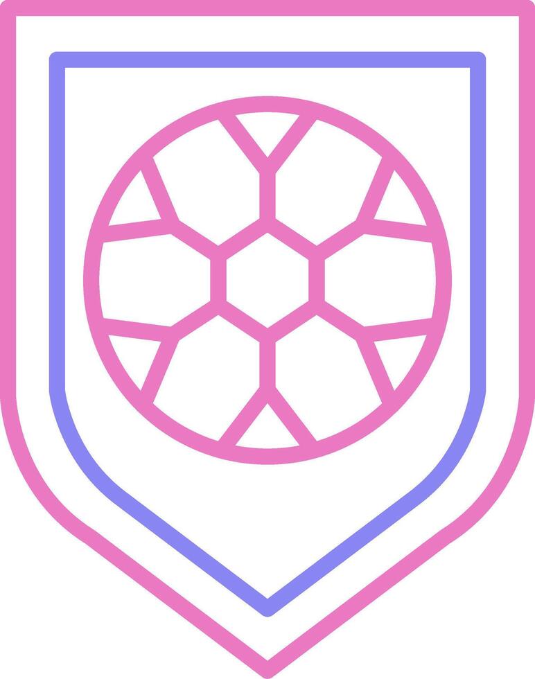 Football Badge Linear Two Colour Icon vector