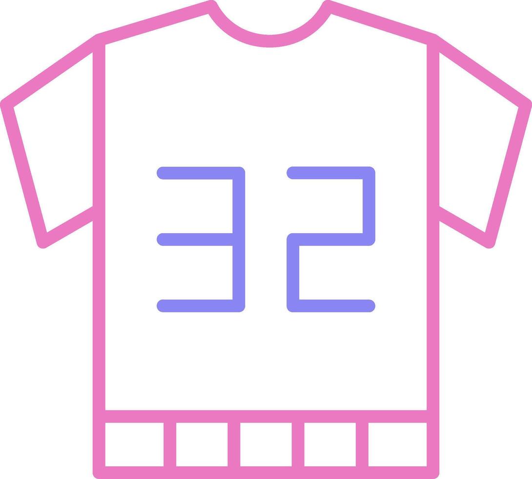 Football Jersey Linear Two Colour Icon vector