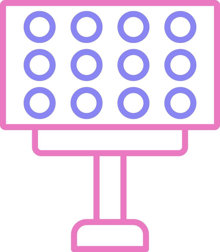 Stadium Lights Linear Two Colour Icon vector