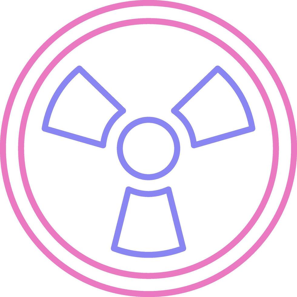 Nuclear Linear Two Colour Icon vector