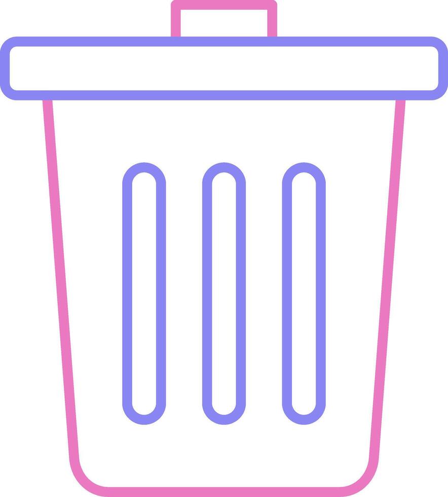 Garbage Linear Two Colour Icon vector