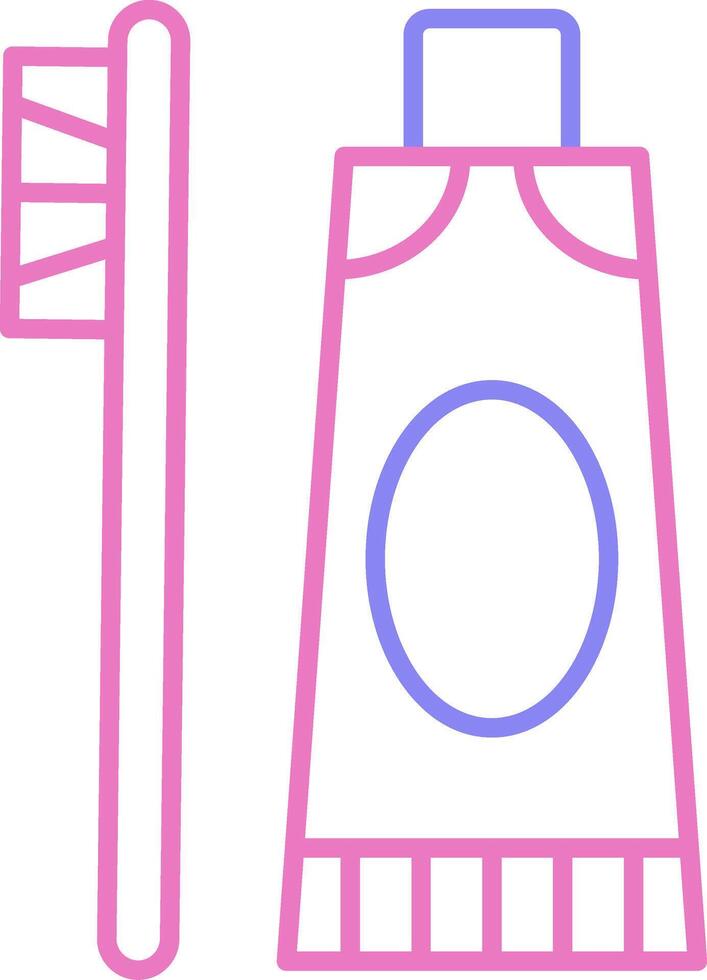 Toothpaste Linear Two Colour Icon vector