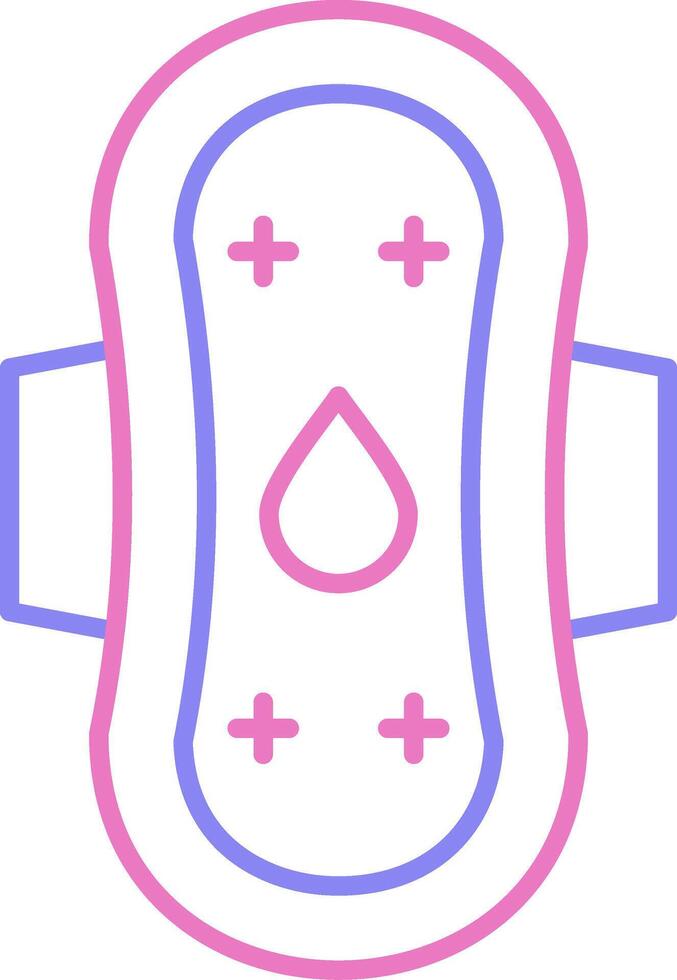 Sanitary Towel Linear Two Colour Icon vector
