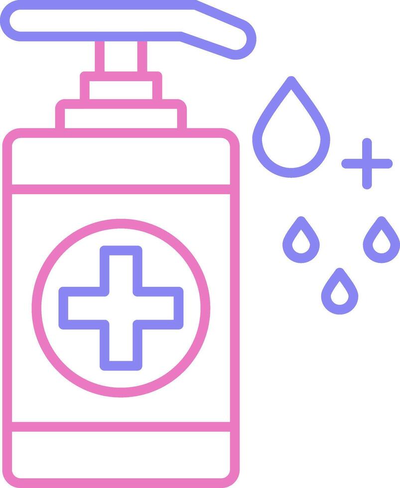 Hand Sanitizer Linear Two Colour Icon vector