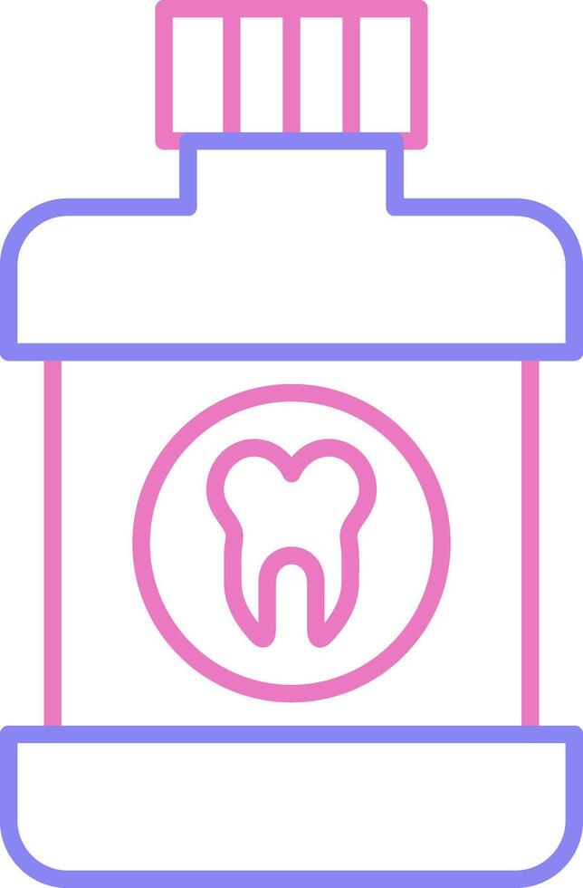 Mouthwash Linear Two Colour Icon vector
