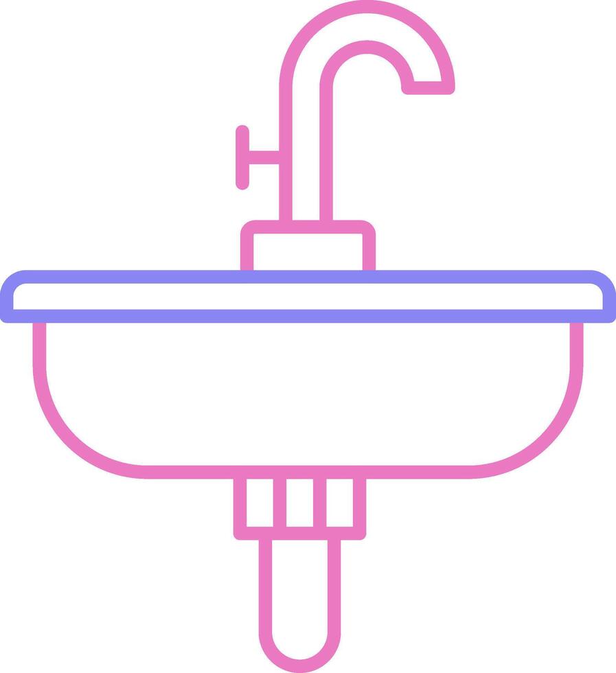 Sink Linear Two Colour Icon vector