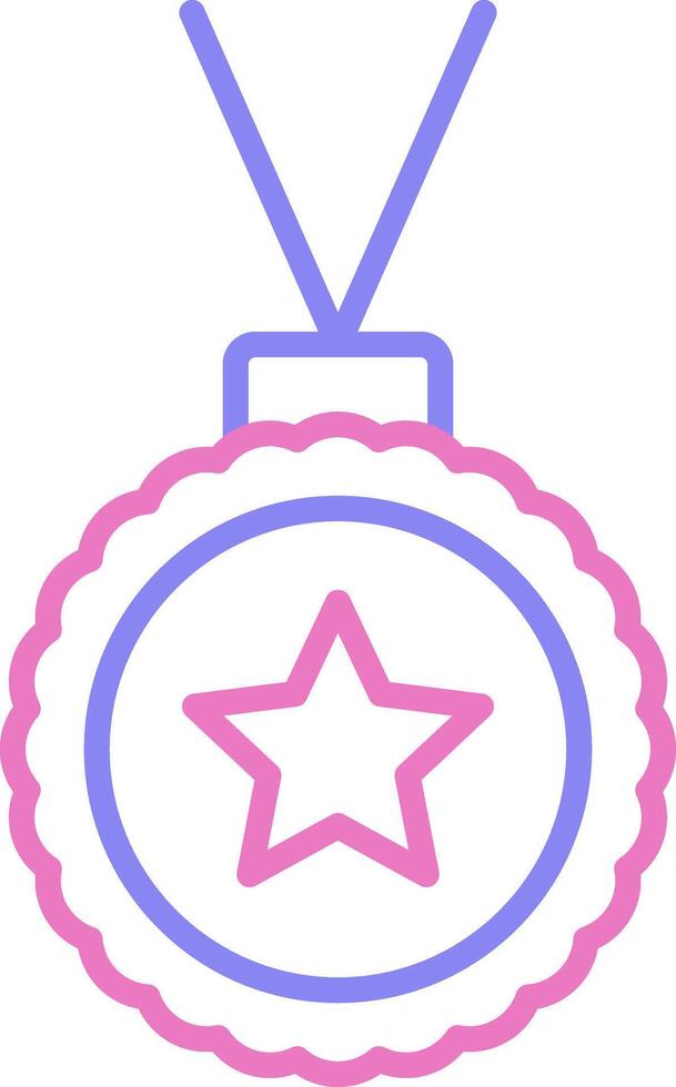 Medal Linear Two Colour Icon vector
