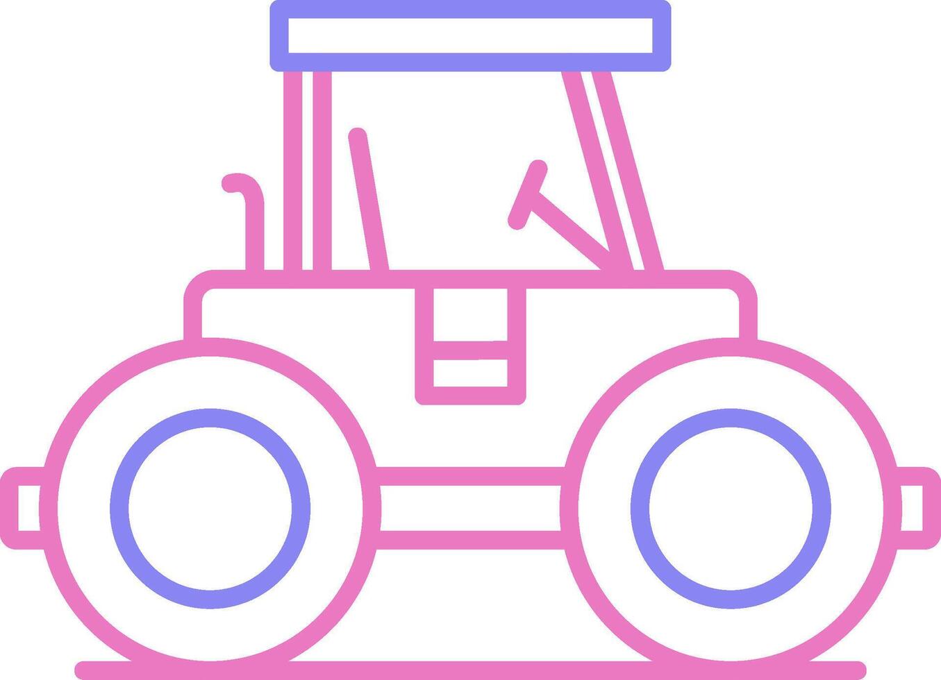 Road Roller Linear Two Colour Icon vector