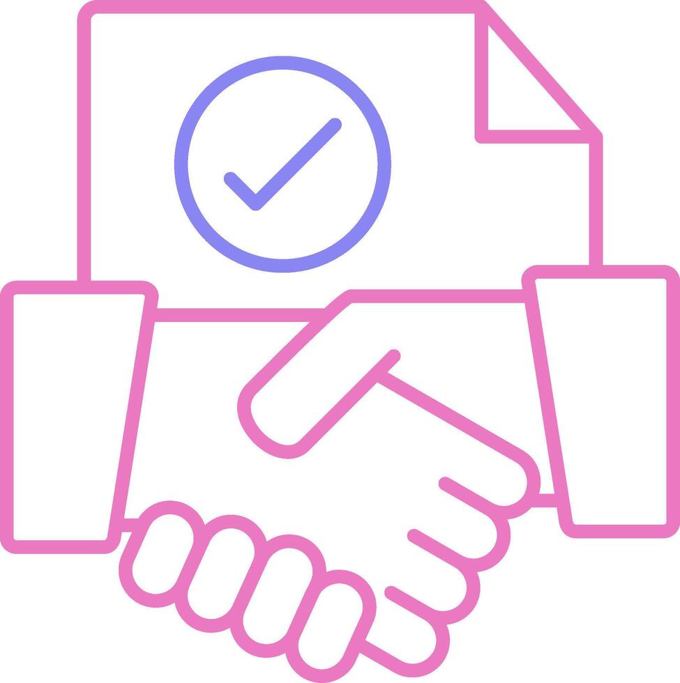 Agreement Linear Two Colour Icon vector