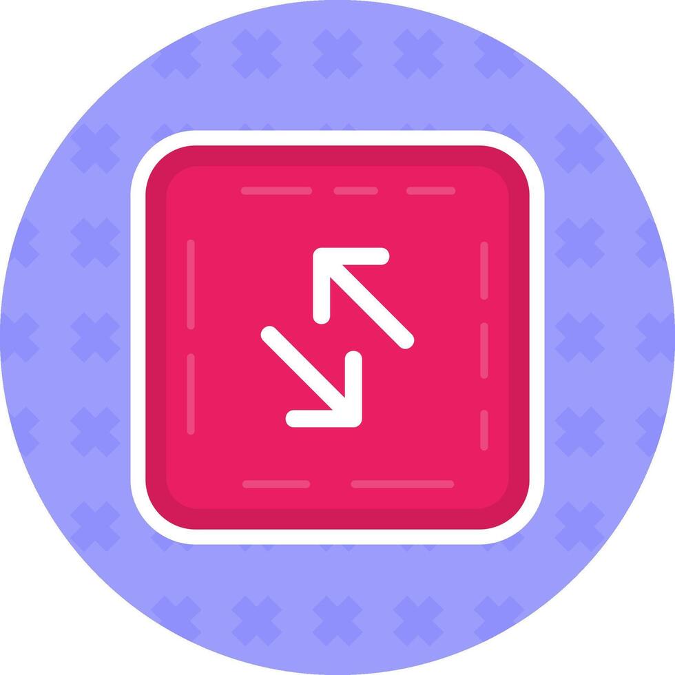 Swap Flat Sticker Icon vector