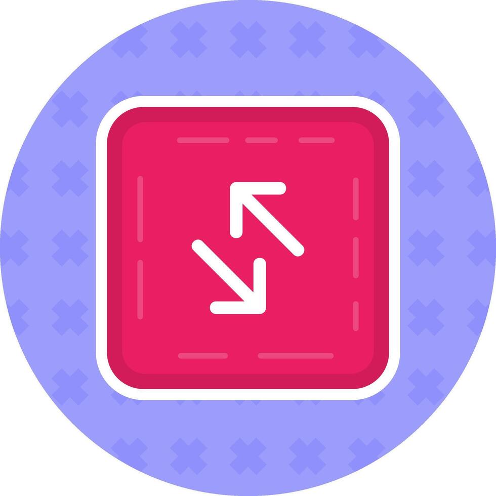 Swap Flat Sticker Icon vector