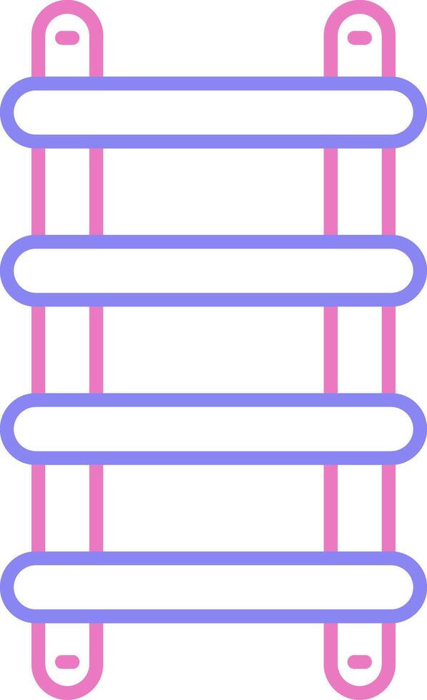 Stepladder Linear Two Colour Icon vector