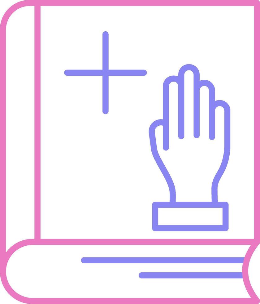 Oath Linear Two Colour Icon vector
