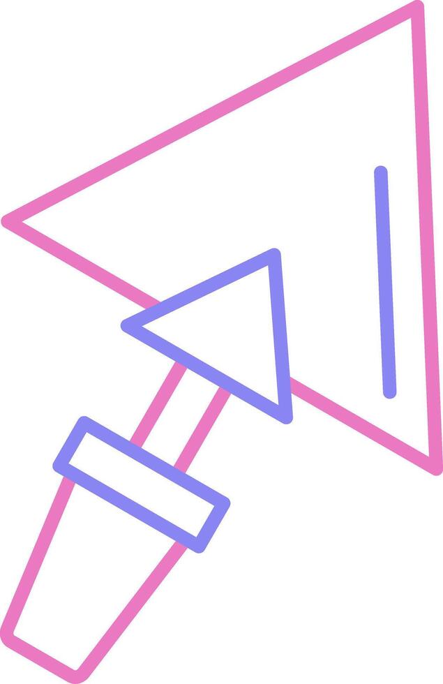 Plastering Trowel Linear Two Colour Icon vector
