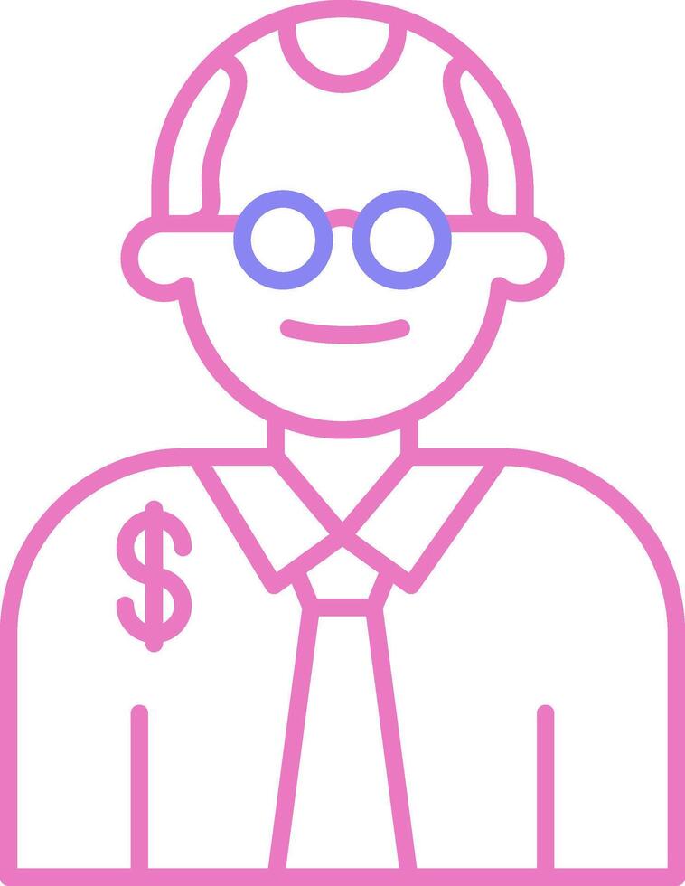 Judge Linear Two Colour Icon vector