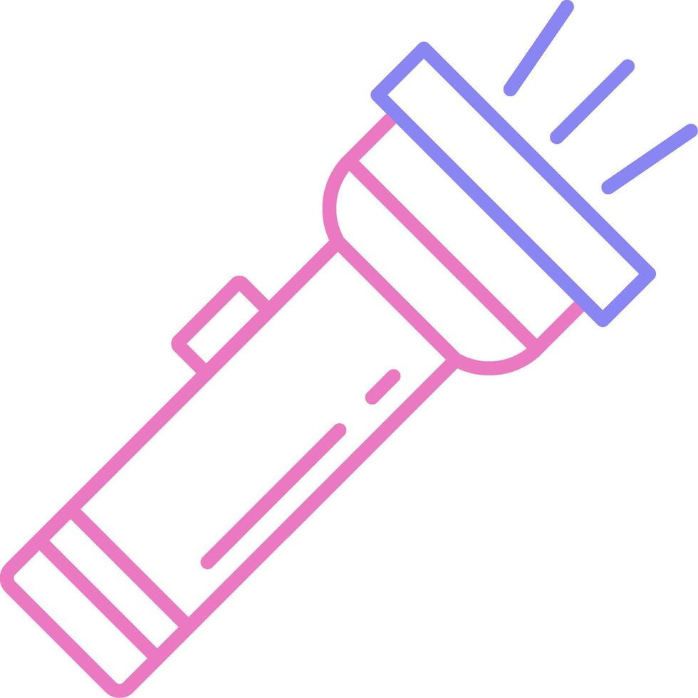 Flashlight Linear Two Colour Icon vector