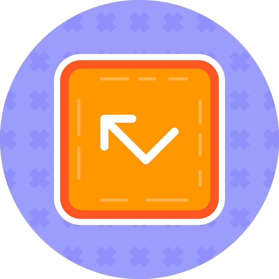 Bounce Flat Sticker Icon vector
