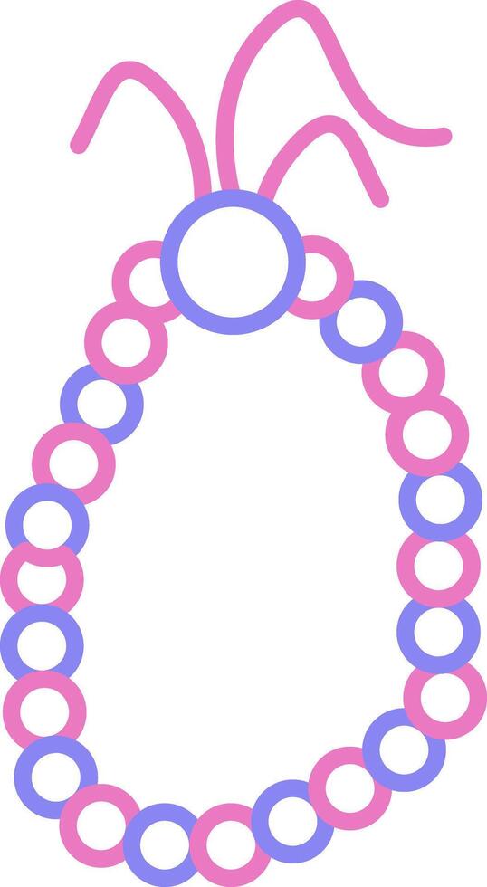 Prayer Beads Linear Two Colour Icon vector