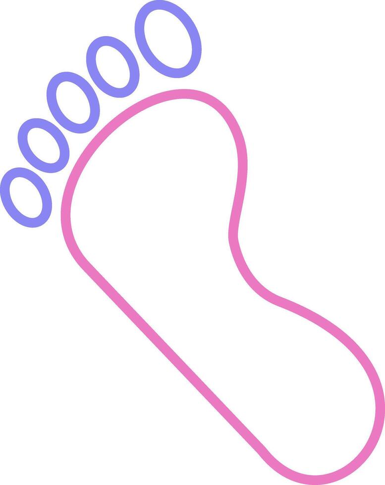 Footprint Linear Two Colour Icon vector