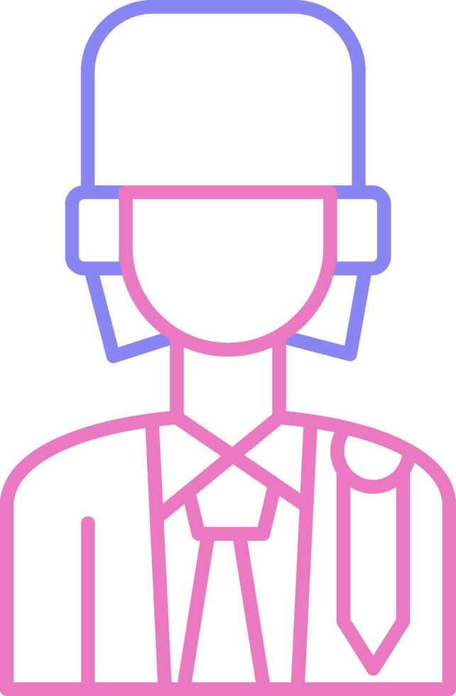 Lawyer Linear Two Colour Icon vector