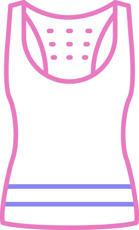 Tank Top Linear Two Colour Icon vector