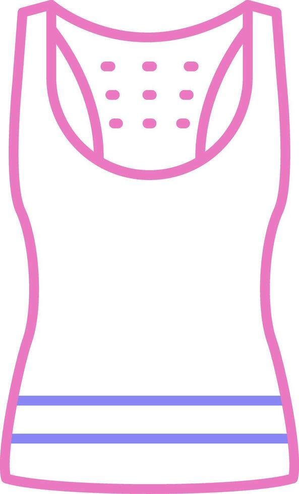 Tank Top Linear Two Colour Icon vector