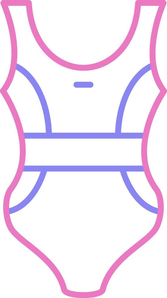 Swimsuit Linear Two Colour Icon vector