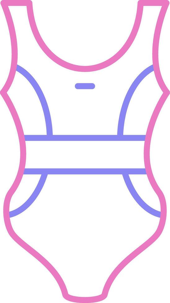 Swimsuit Linear Two Colour Icon vector