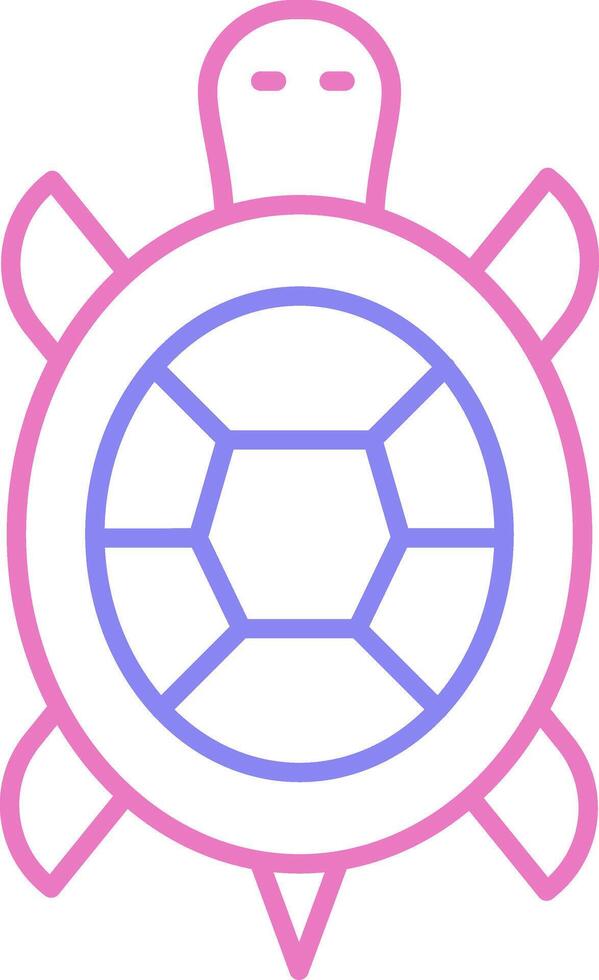 Turtle Linear Two Colour Icon vector