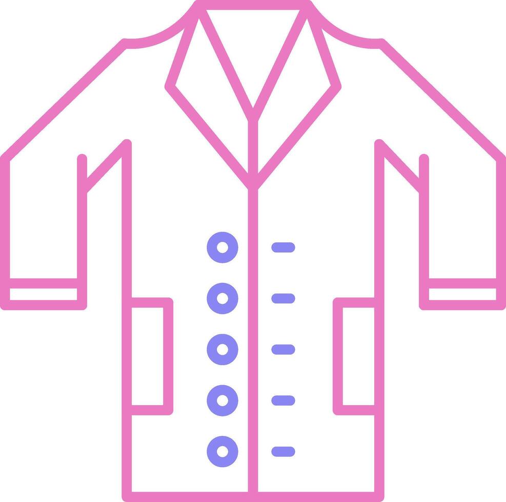 Coat Linear Two Colour Icon vector