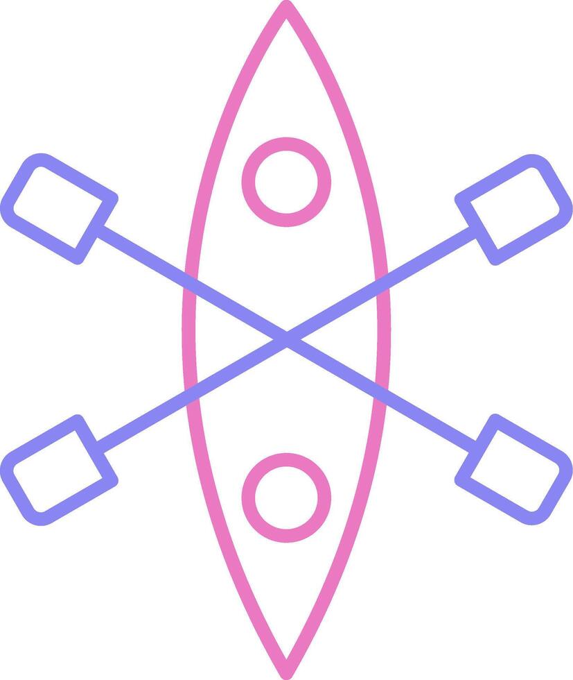 kayac lineal dos color icono vector