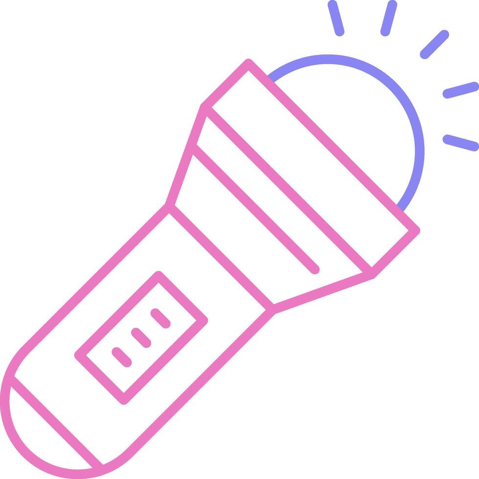 Torch Linear Two Colour Icon vector