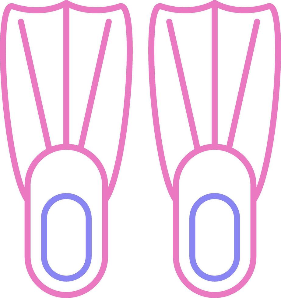 Fins Linear Two Colour Icon vector