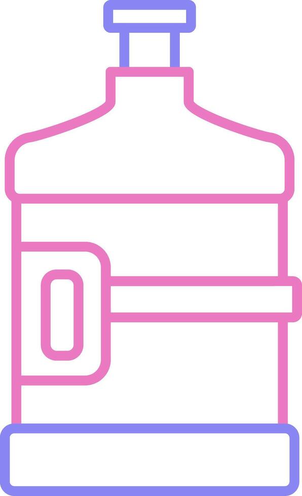 Water Flask Linear Two Colour Icon vector