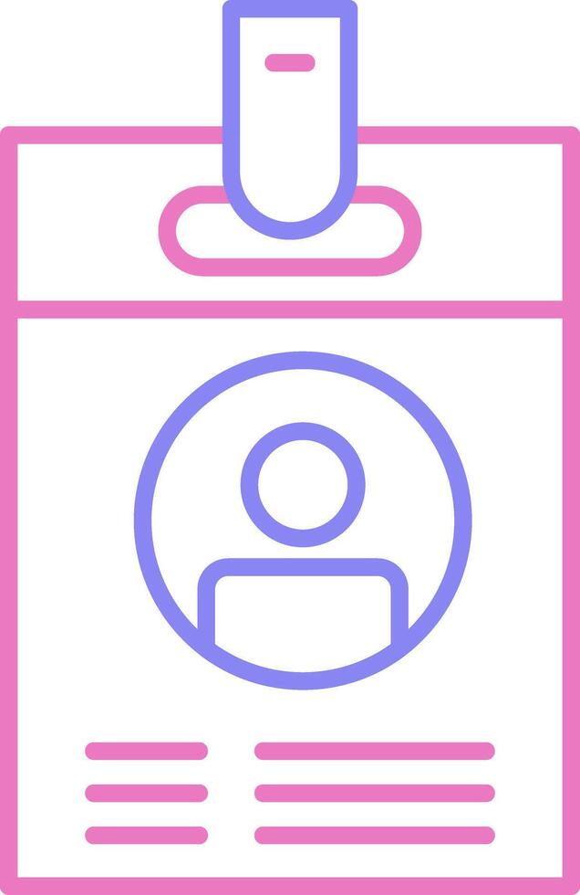 Id Card Linear Two Colour Icon vector