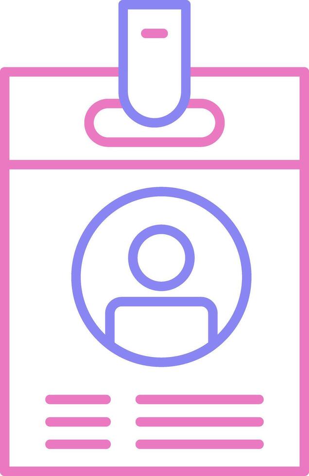 Id Card Linear Two Colour Icon vector