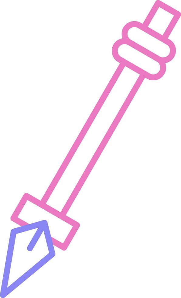 Spear Linear Two Colour Icon vector