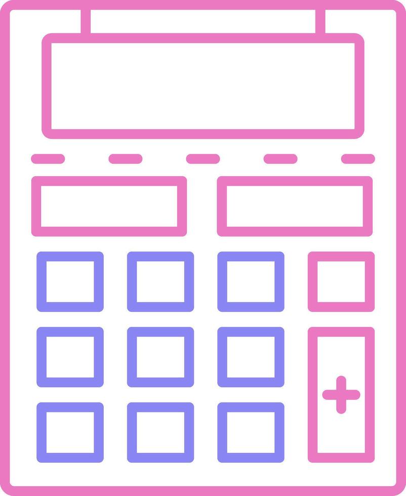 Calculator Linear Two Colour Icon vector