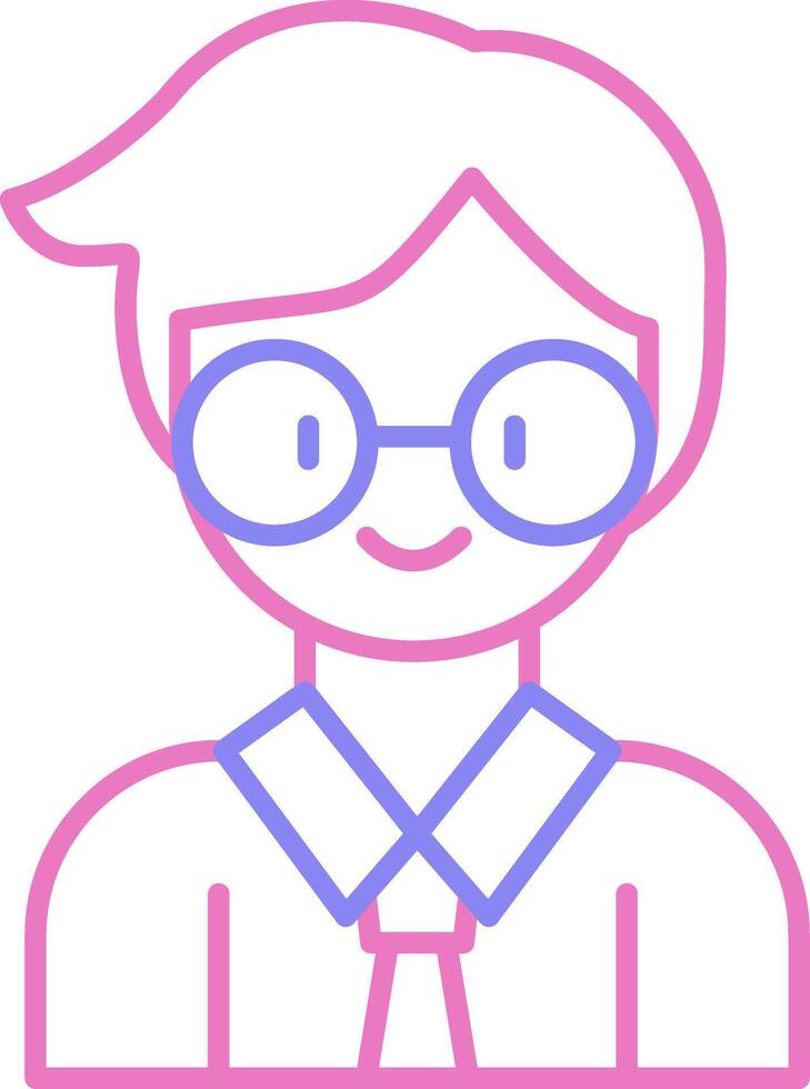 Teacher Linear Two Colour Icon vector