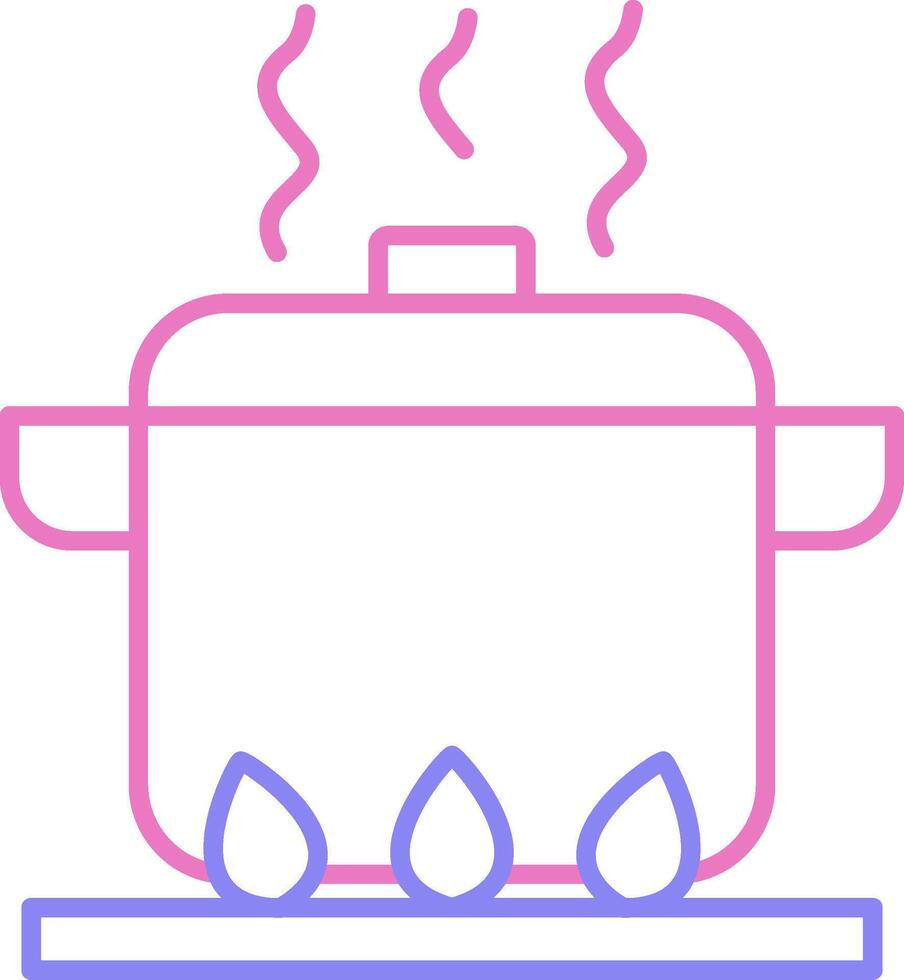 Boiling Linear Two Colour Icon vector