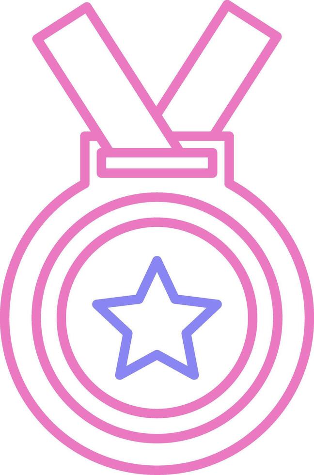 Medal Linear Two Colour Icon vector