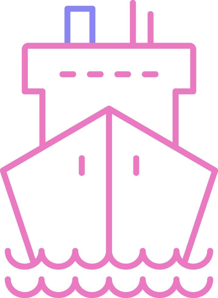 Cargo Ship Linear Two Colour Icon vector