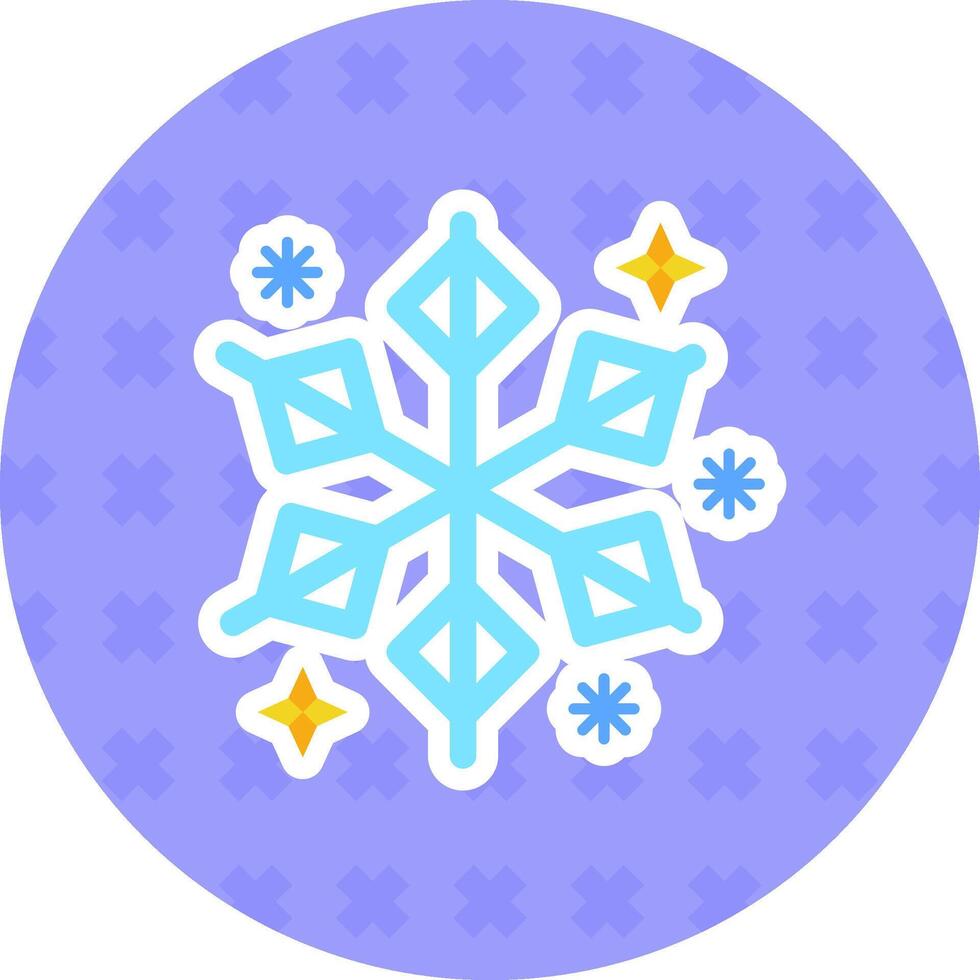 Winter Flat Sticker Icon vector