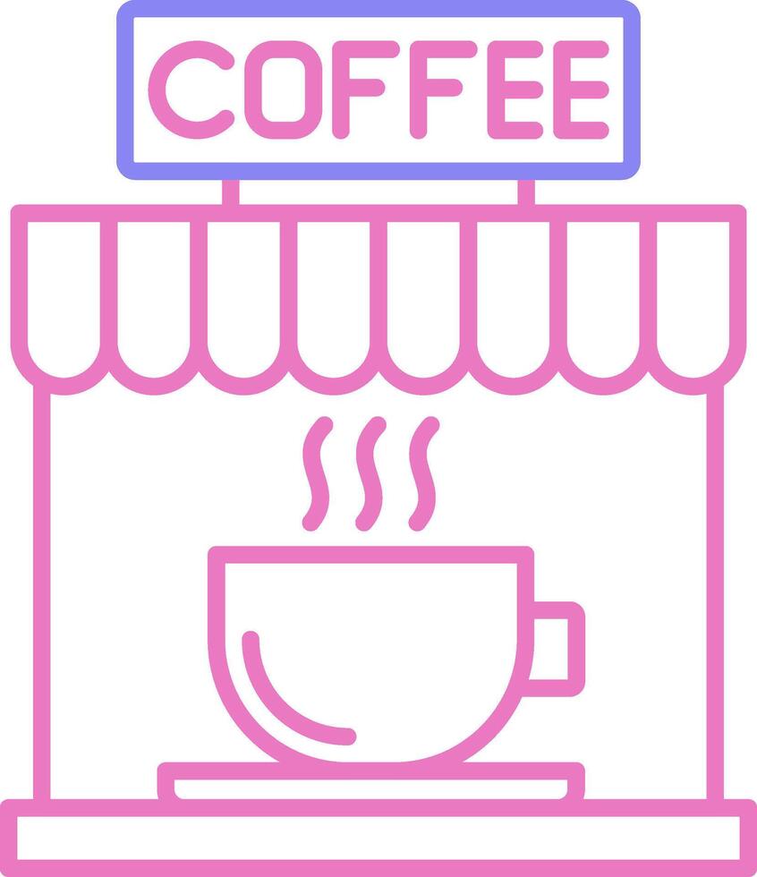 Coffee Linear Two Colour Icon vector