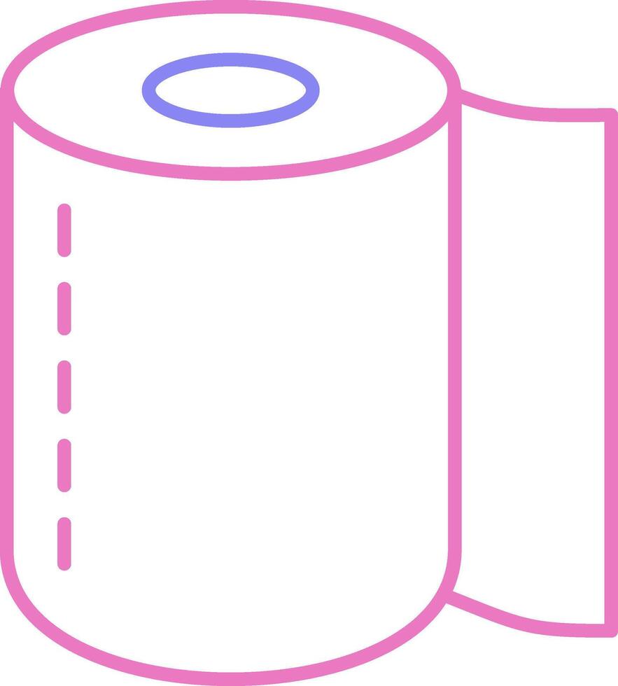 Toilet Roll Linear Two Colour Icon vector