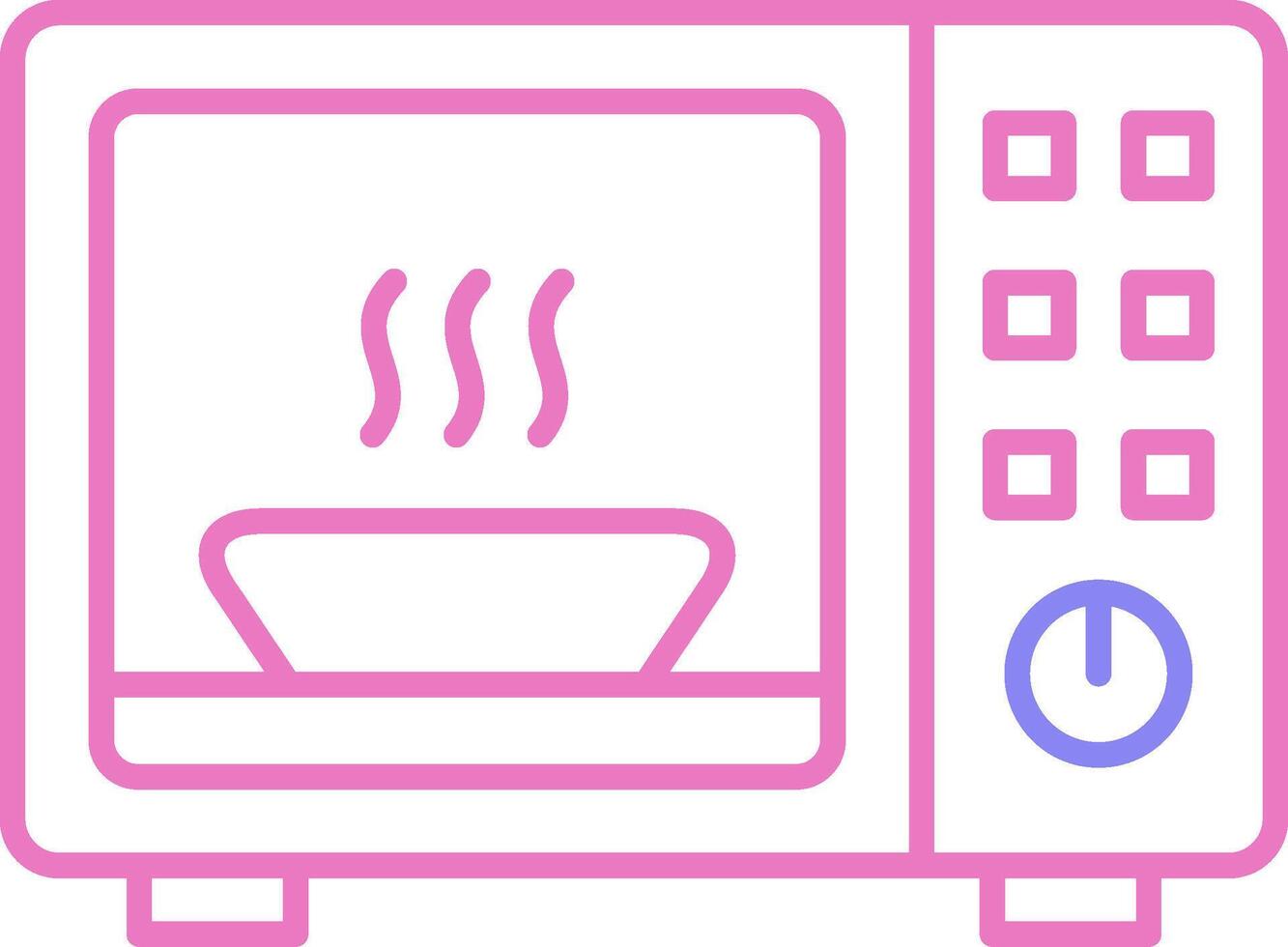 Microwave Linear Two Colour Icon vector