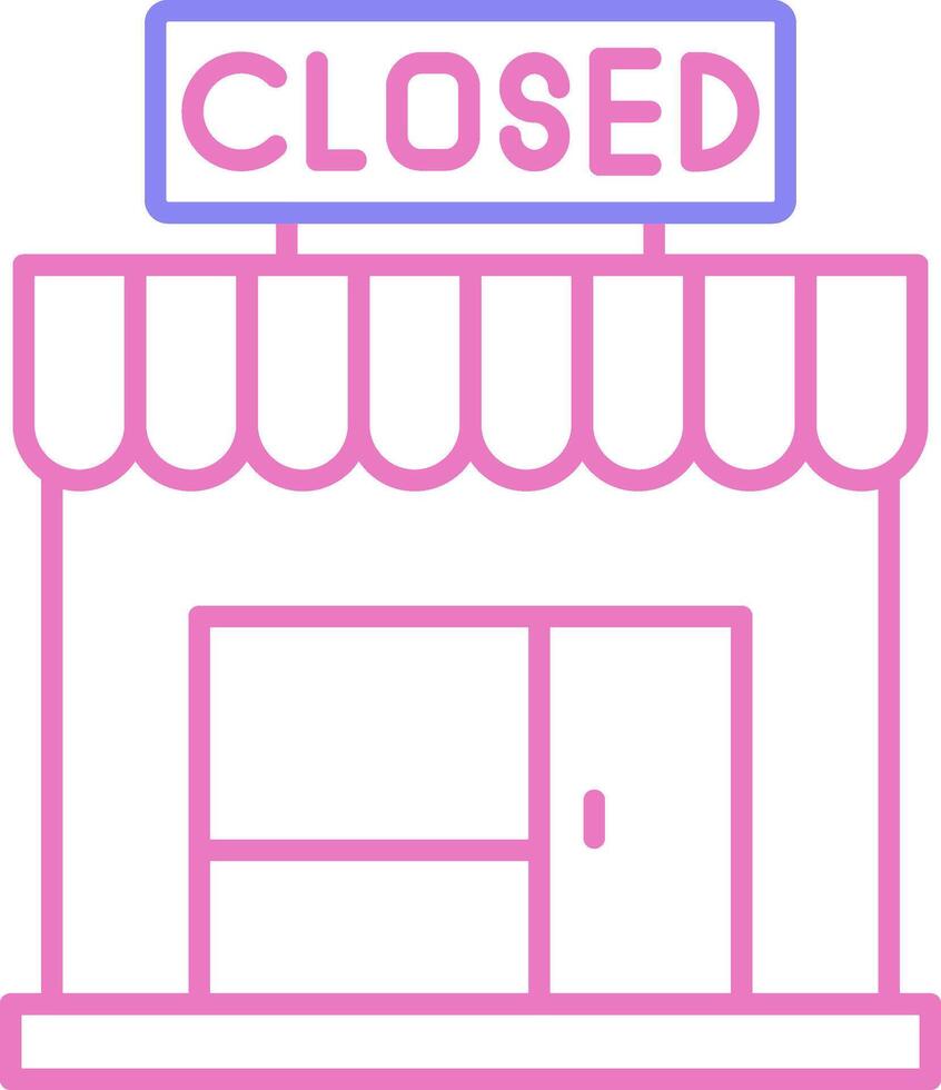 Close Linear Two Colour Icon vector