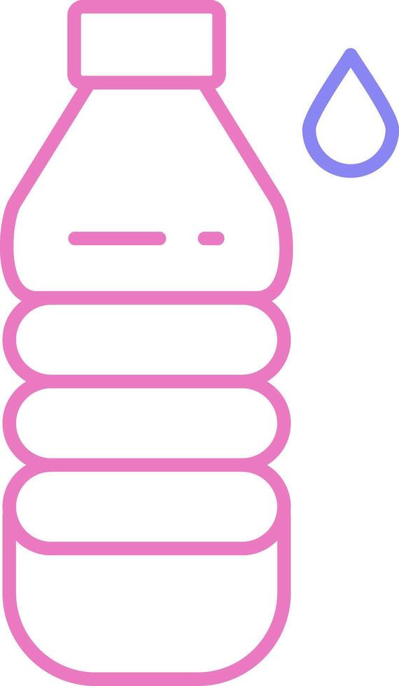 Water Bottle Linear Two Colour Icon vector