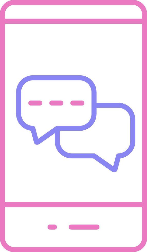 Messages Linear Two Colour Icon vector